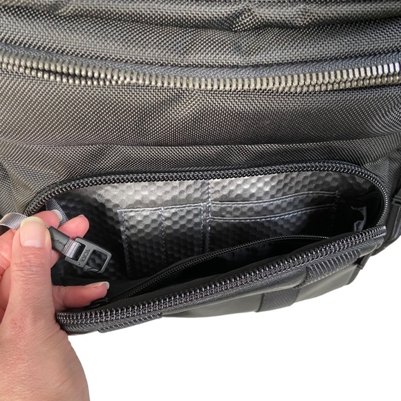 Tumi Alpha Bravo Tyndall Black Nylon Leather Utility Backpack Unisex Travel Bag - Picture 4 of 16